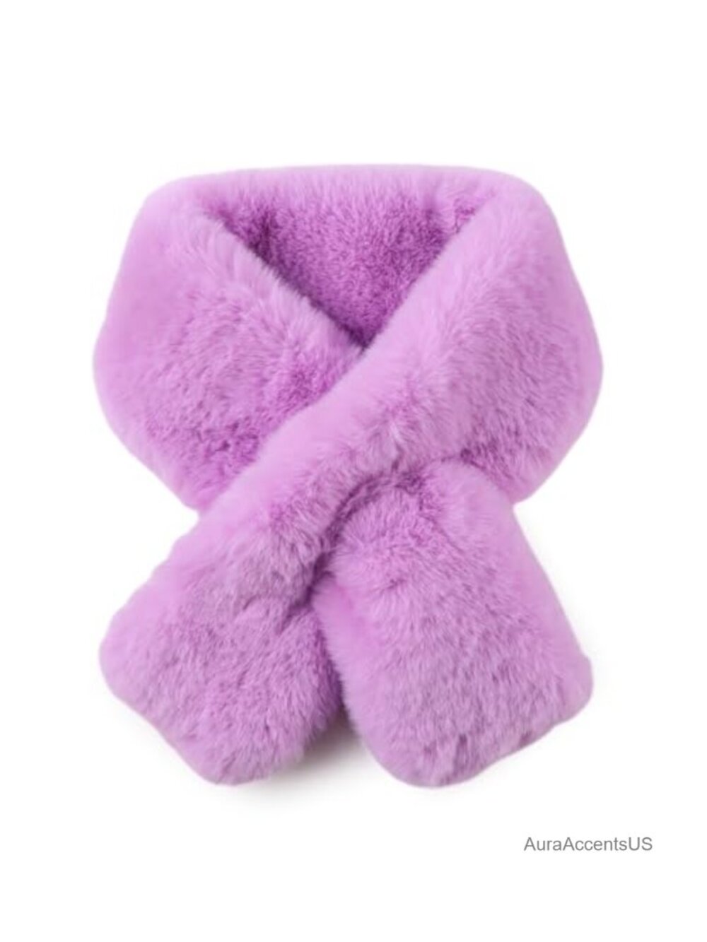 Women Faux Fur Scarf Winter Neck Warmer Cold Weather Wrap